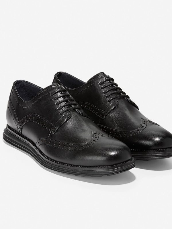 FACADE4579 Mens Wide Fit Original Grand Wingtip Oxford Brown Shoes - Image 5