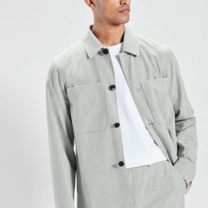 FACADE4541 Grey Motionflex Shacket