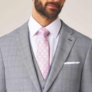 FACADE4539 Grey Tailored Fit Anello Check Suit