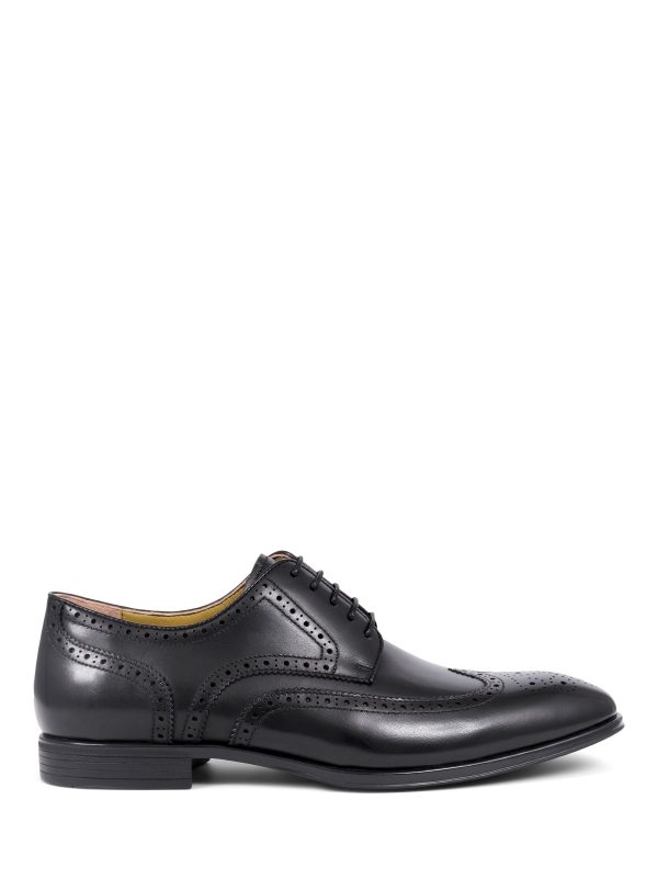 FACADE4571 Middleham Leather Oxford Black Shoes