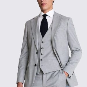 FACADE4546 Grey Tailored Stretch Suit