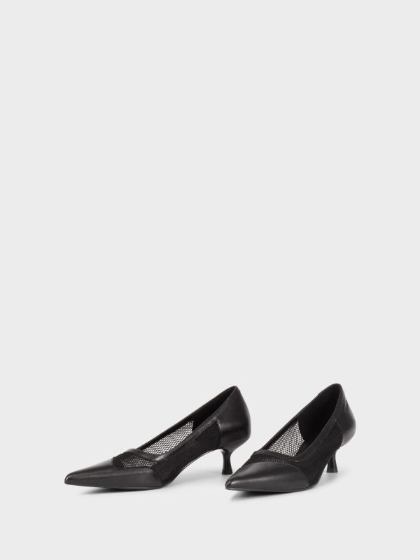 FACADE4584 Kitten Heel Black Shoes - Image 2
