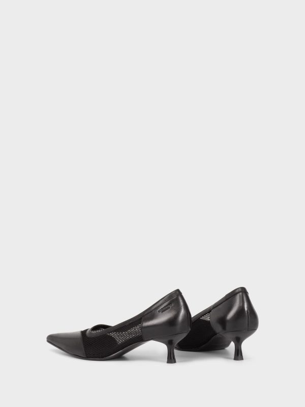 FACADE4584 Kitten Heel Black Shoes - Image 3