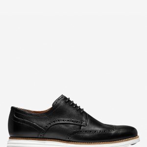 FACADE4575 Mens Wide Fit Original Grand Wingtip Oxford Brown Shoes