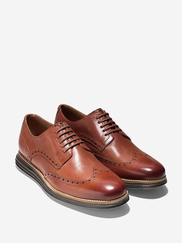 FACADE4578 Mens Wide Fit Original Grand Wingtip Oxford Brown Shoes