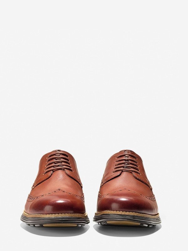 FACADE4578 Mens Wide Fit Original Grand Wingtip Oxford Brown Shoes - Image 2