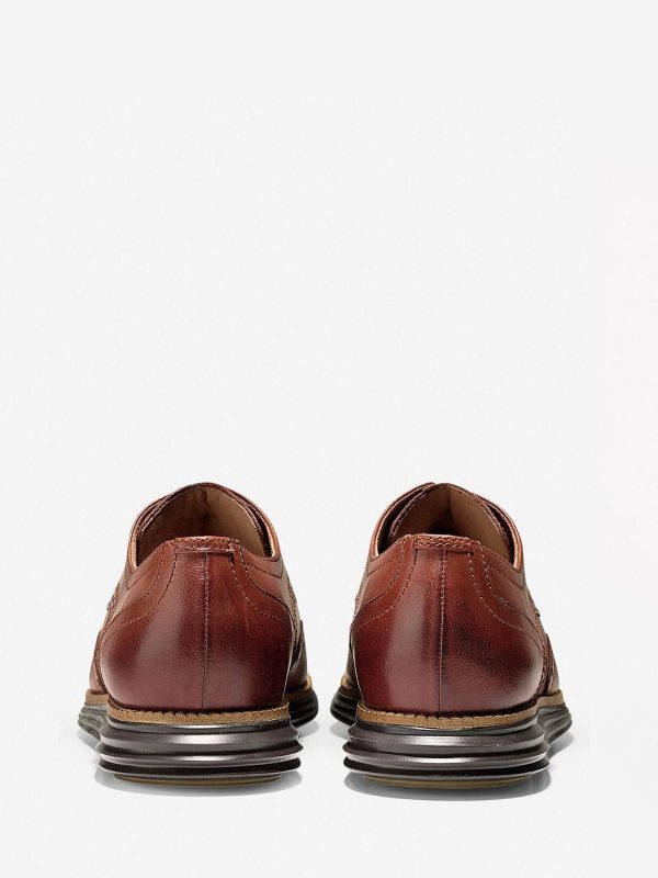 FACADE4578 Mens Wide Fit Original Grand Wingtip Oxford Brown Shoes - Image 3
