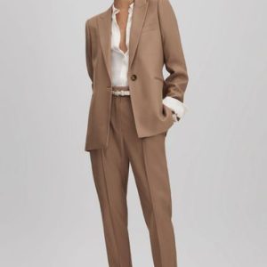 FACADE4569 Neutral Wren Petite Single Breasted Suit Suit