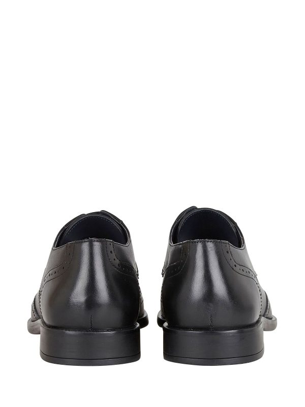 FACADE4574 Black Leather Lace-Up Brogues - Image 3