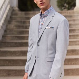 FACADE4537 Grey Oversized Motionflex Stretch Suit